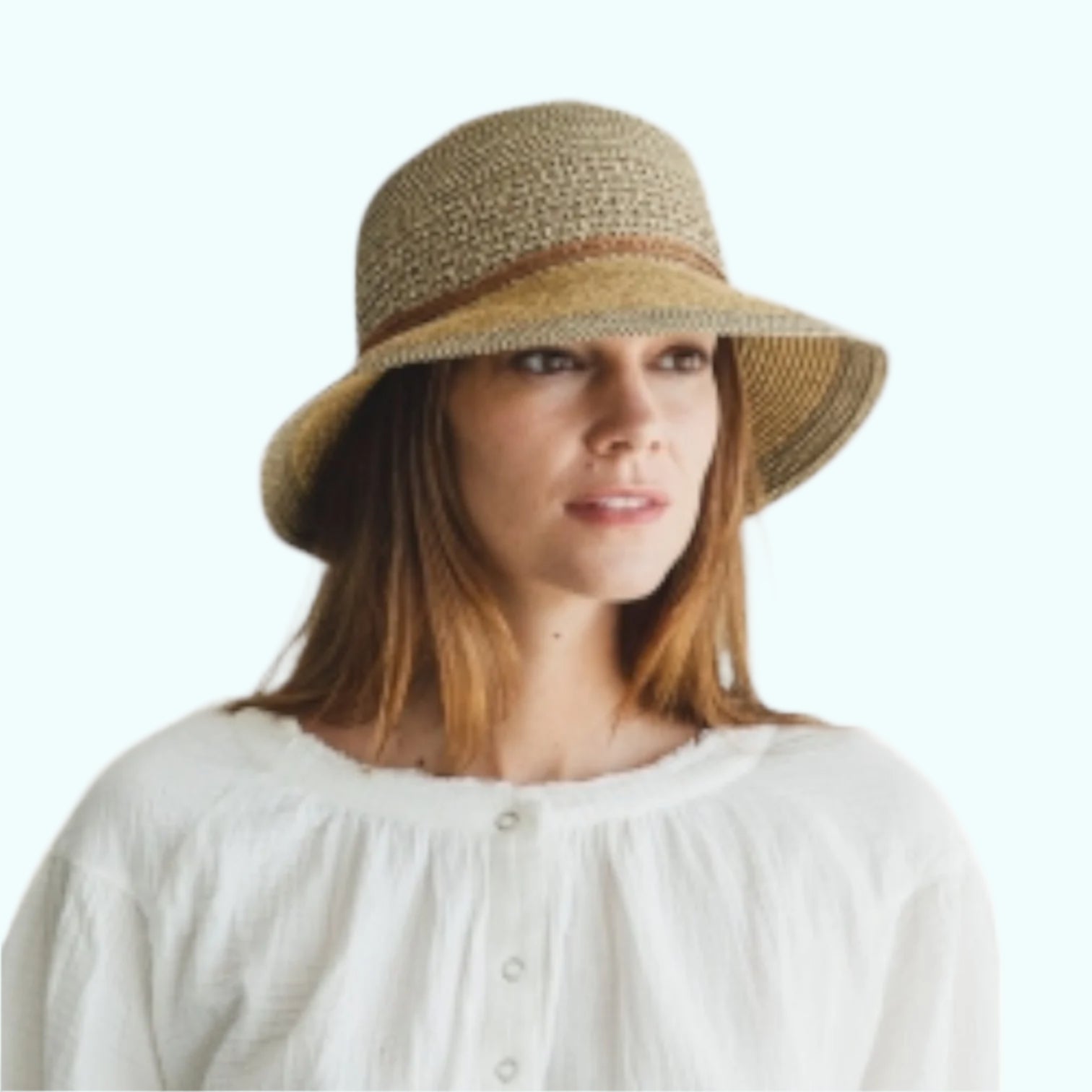 Mixed Braid Bucket Hat
