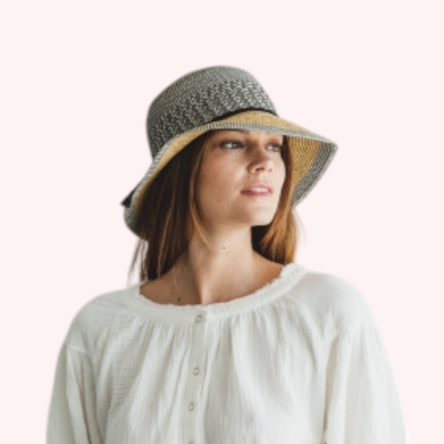 Mixed Braid Bucket Hat