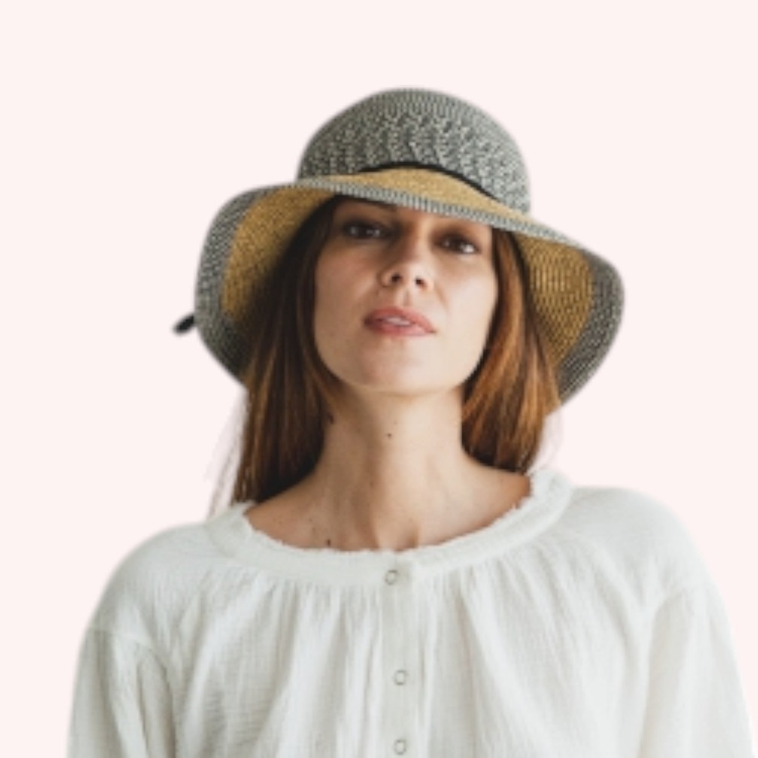 Mixed Braid Bucket Hat