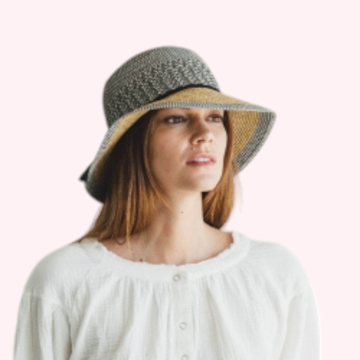 Mixed Braid Bucket Hat