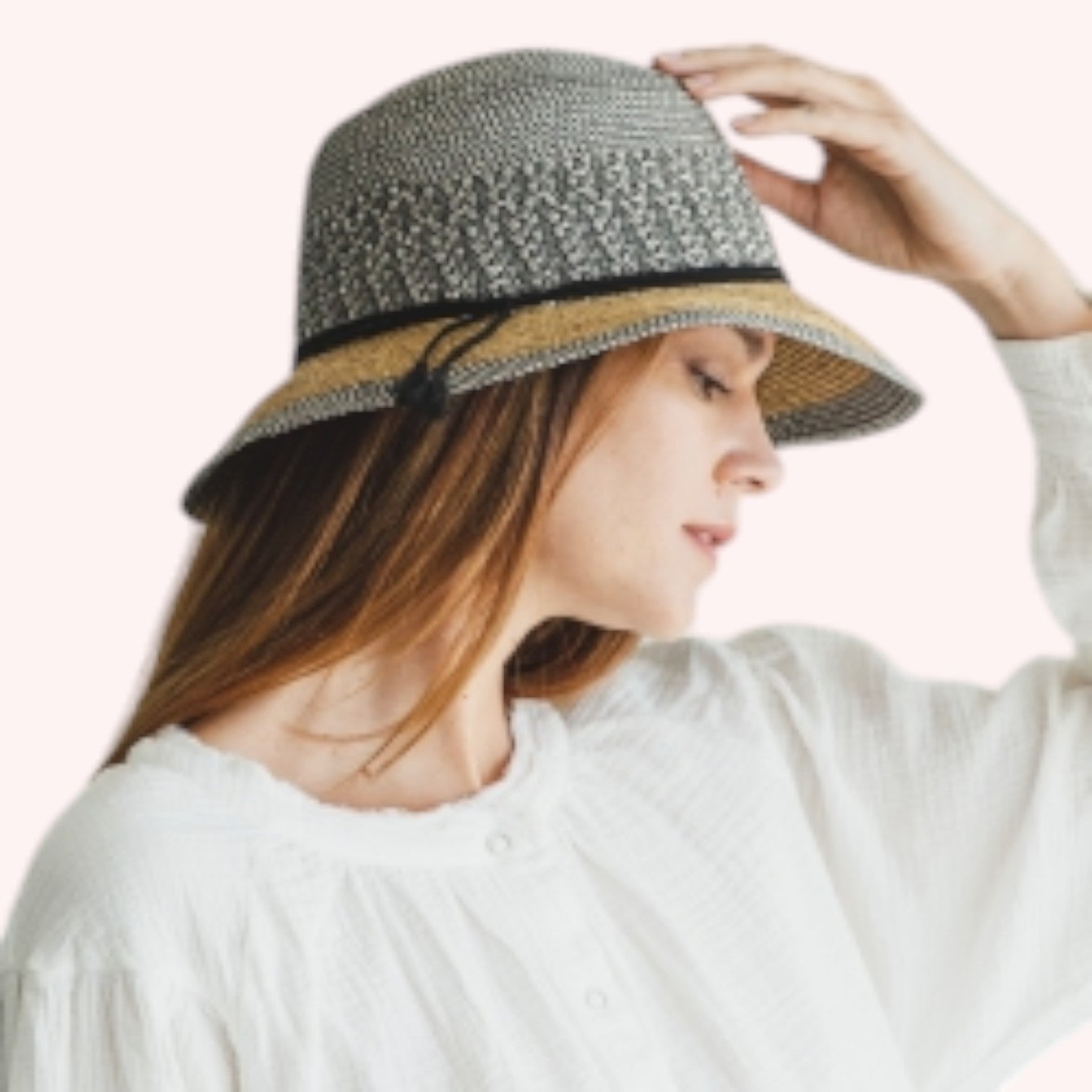 Mixed Braid Bucket Hat