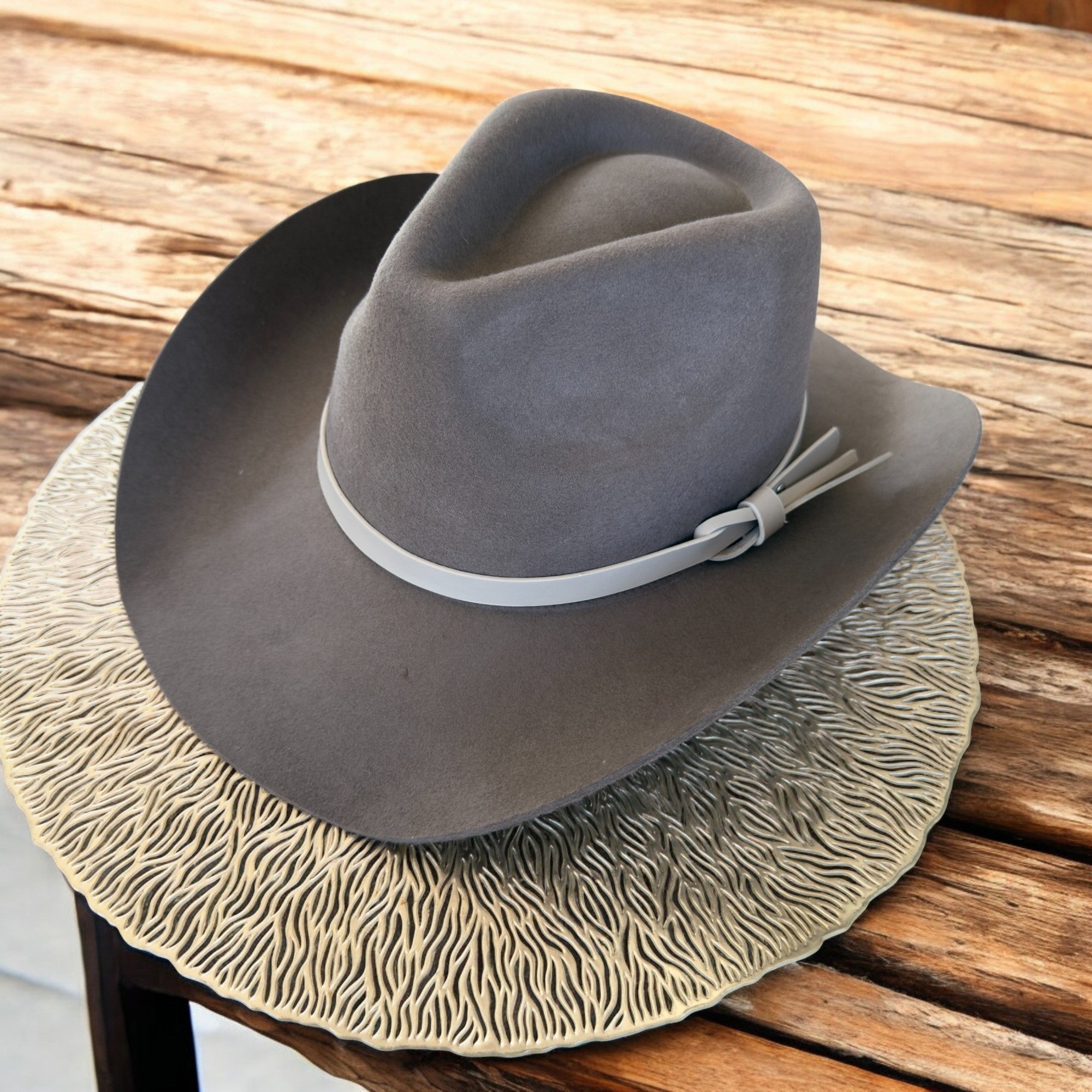 Premium Australian Wool Cowboy Hat with Leather Band