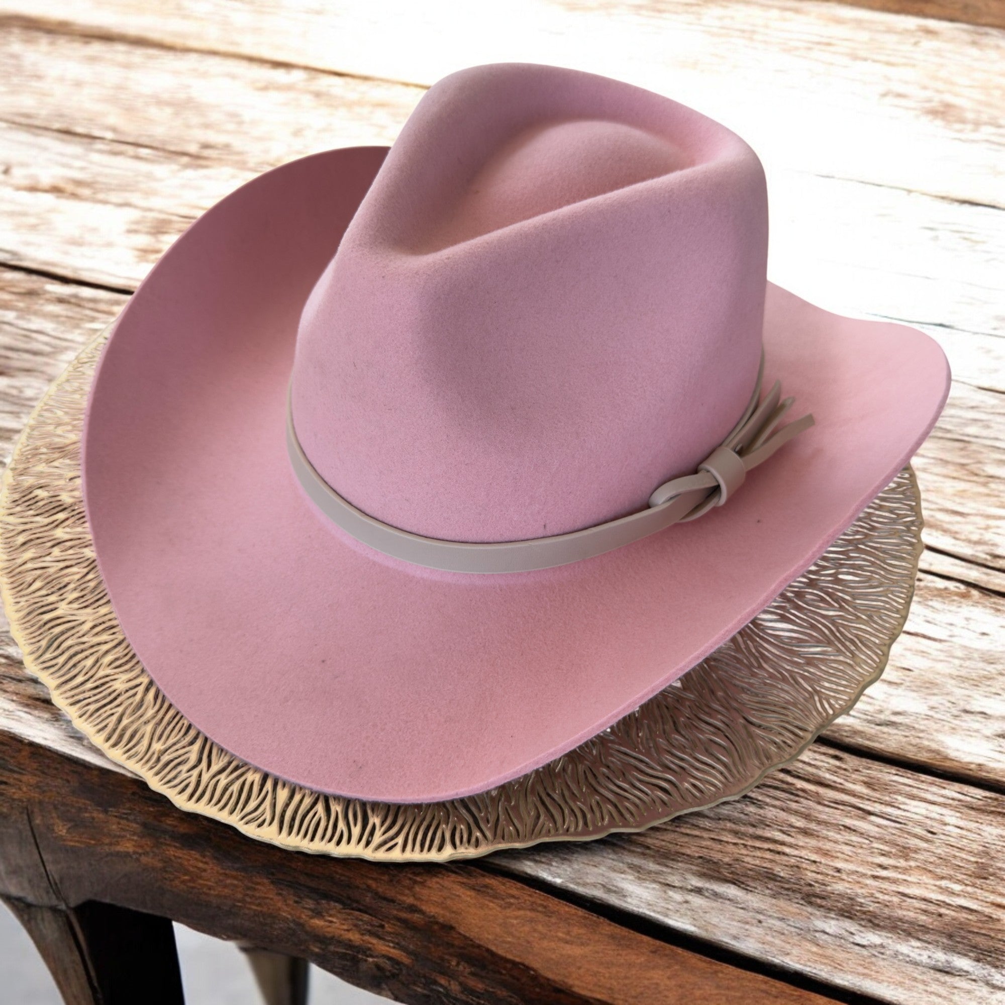 Premium Australian Wool Cowboy Hat with Leather Band