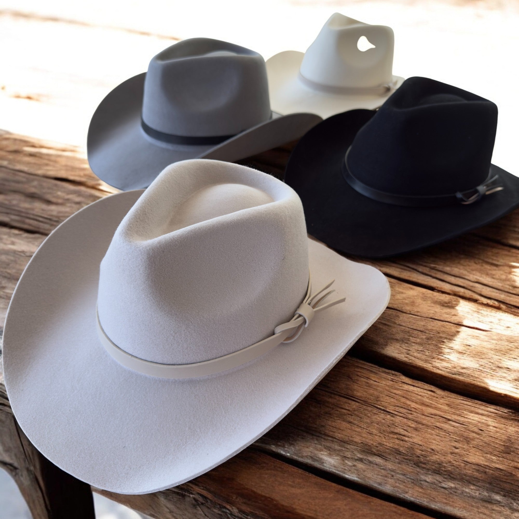 Premium Australian Wool Cowboy Hat with Leather Band