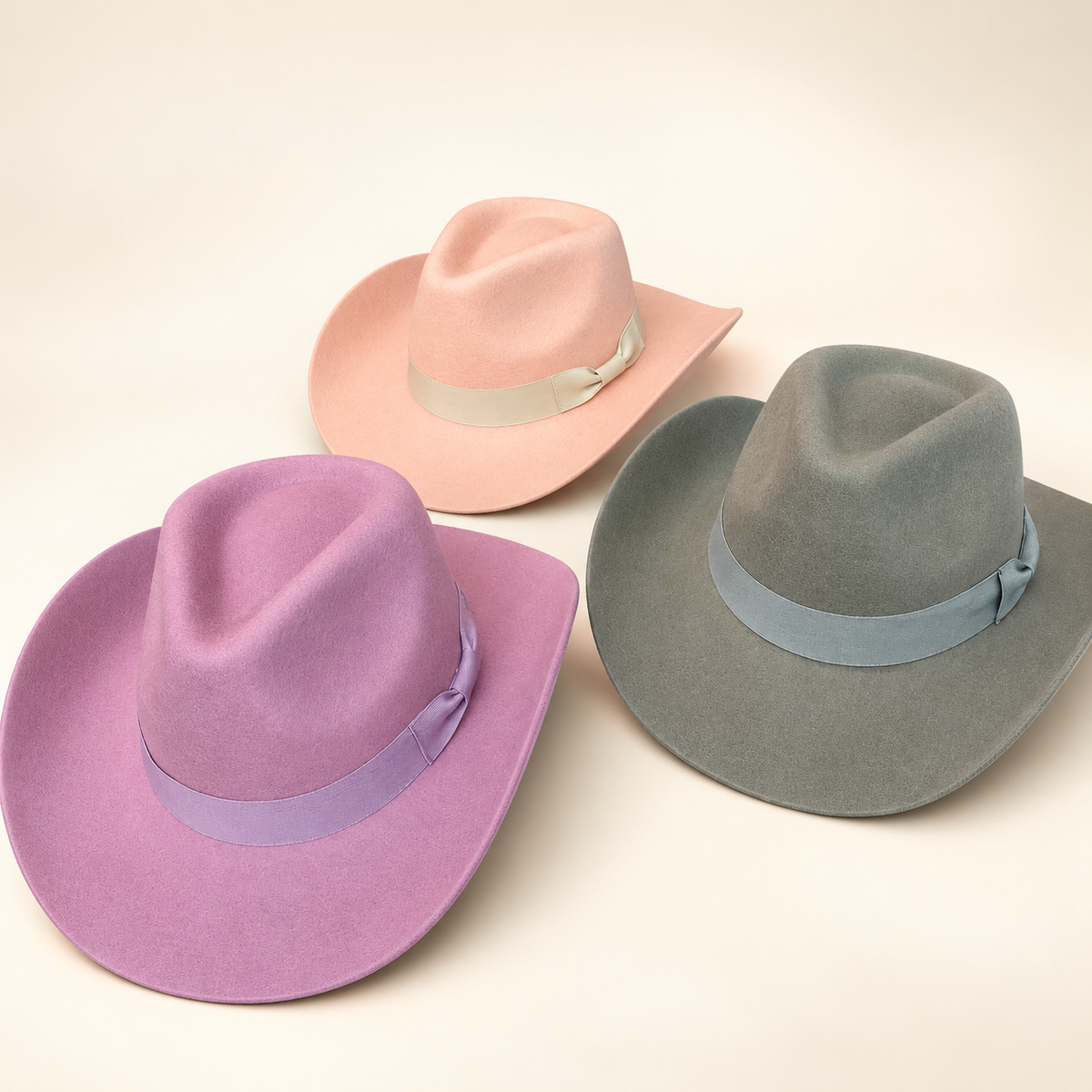 Wool Rancher Cowboy Hat with Ribbon Band