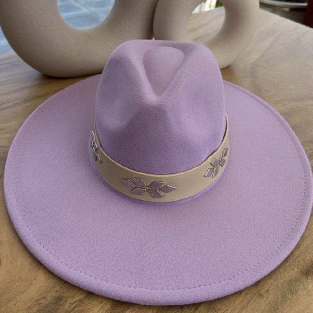 VEGAN FELT FEDORA W/ LEATHER BELT