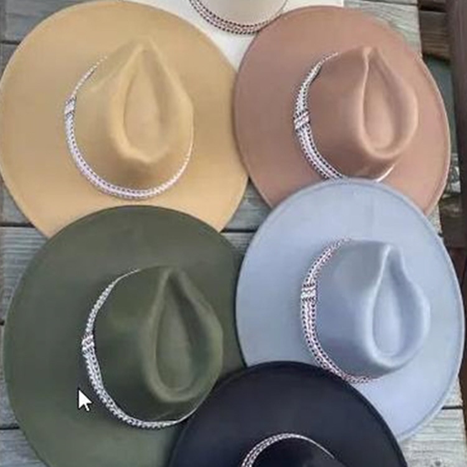 VEGAN FELT PANAMA HAT W/ JACQUARD TAPE