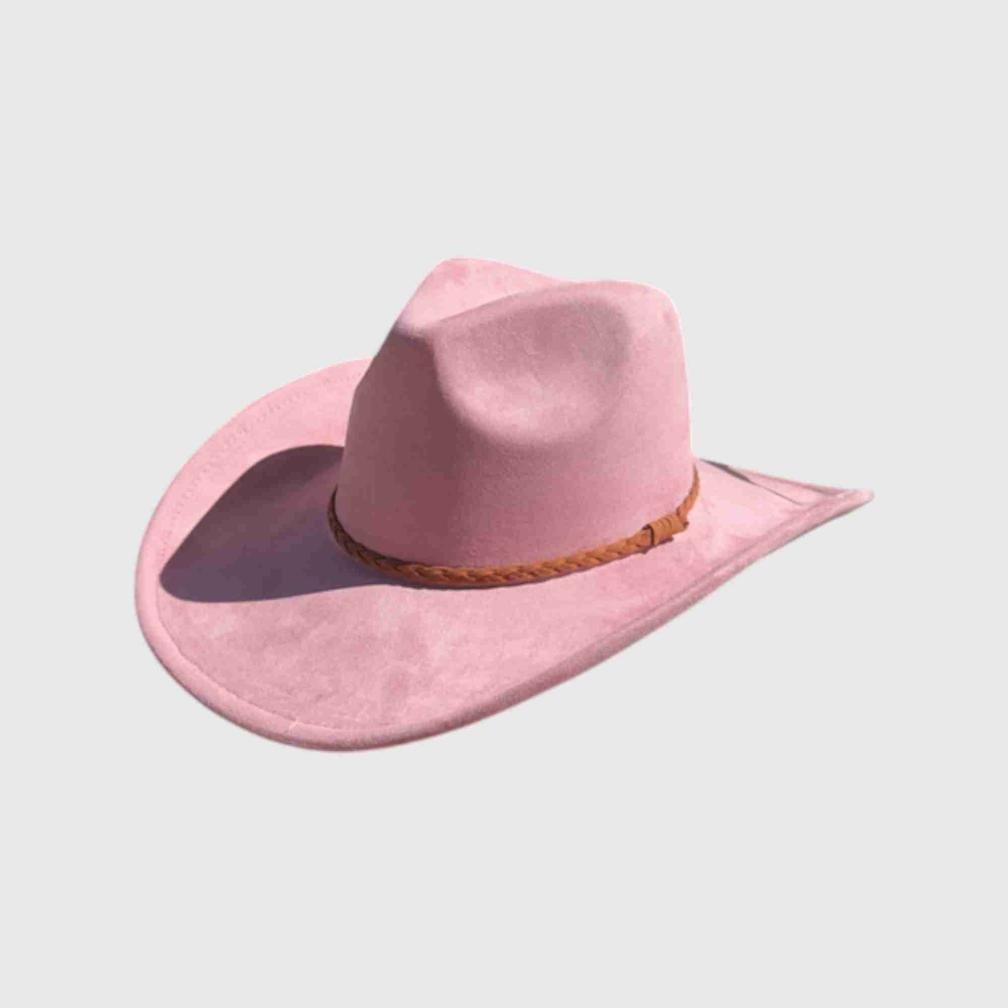 Vegan Suede Cowboy Hat – Braided Band Western