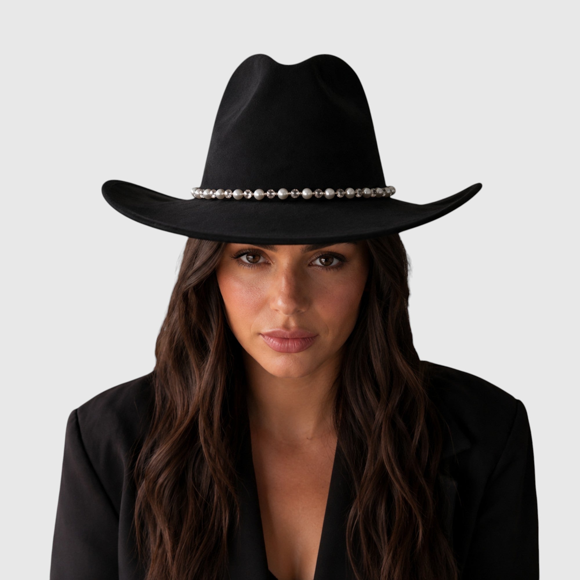 Pearl & Rhinestone Cowboy Hat | Bridal Party & Bachelorette