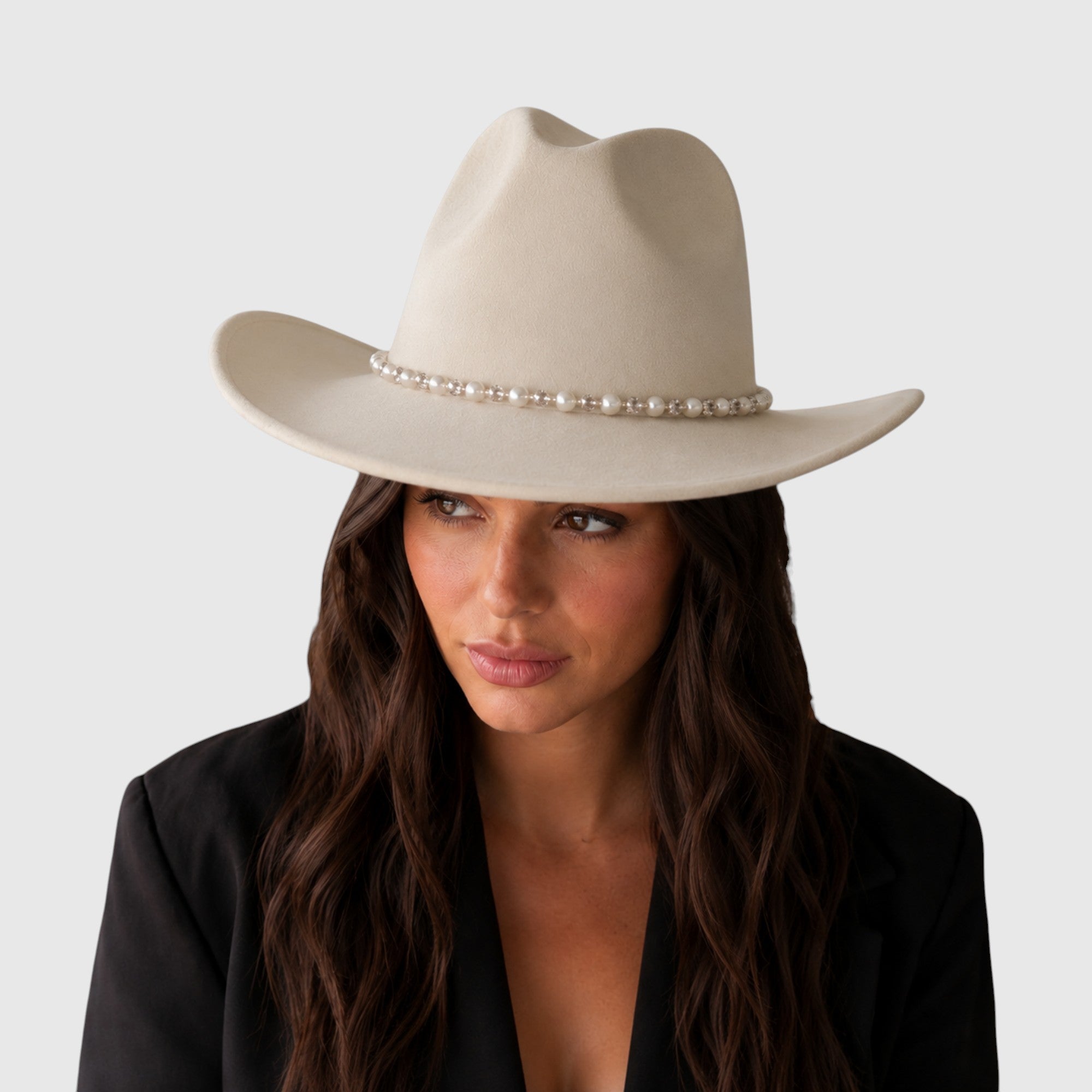 Pearl & Rhinestone Cowboy Hat | Bridal Party & Bachelorette