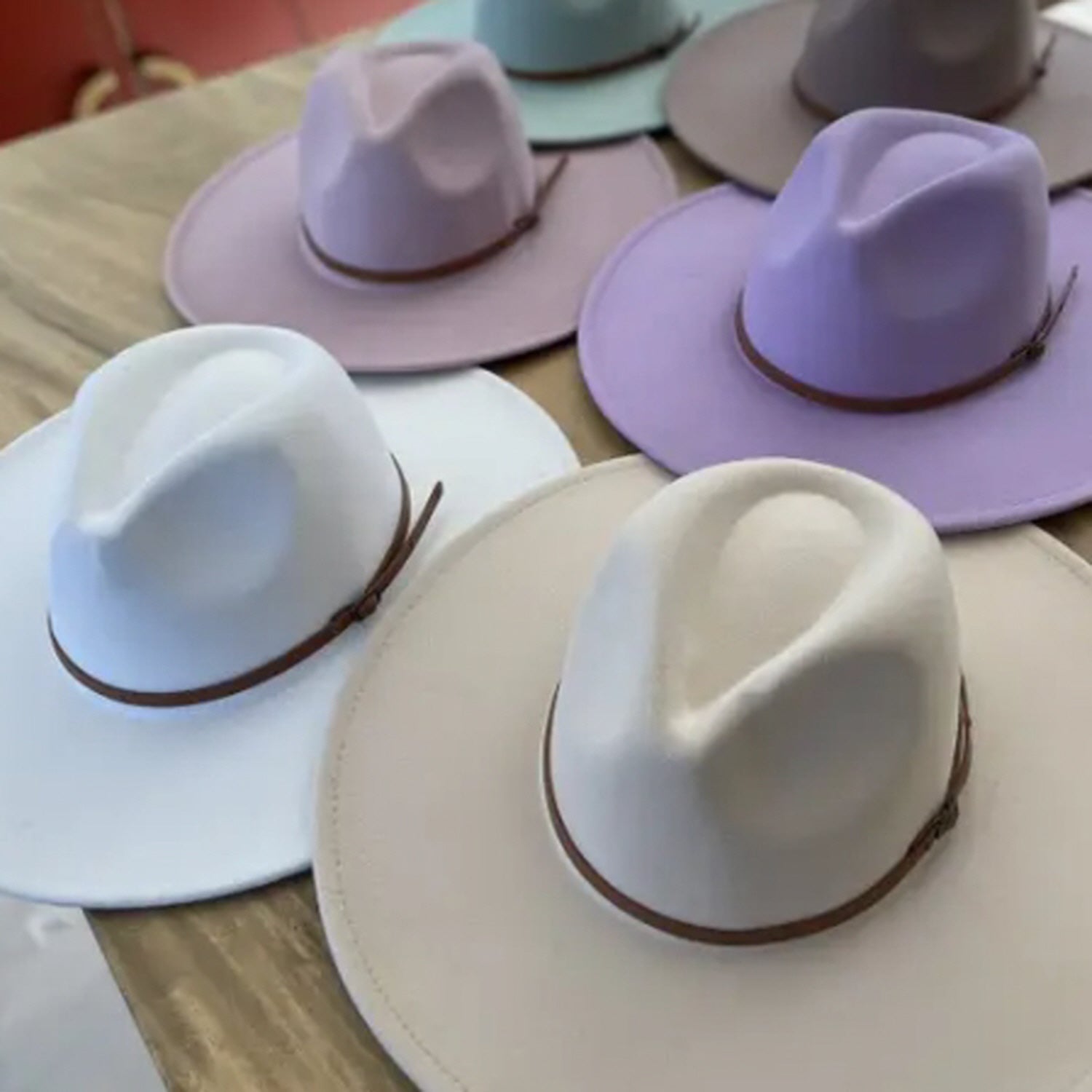 VEGAN FELT FEDORA W/ SKINNY BELT