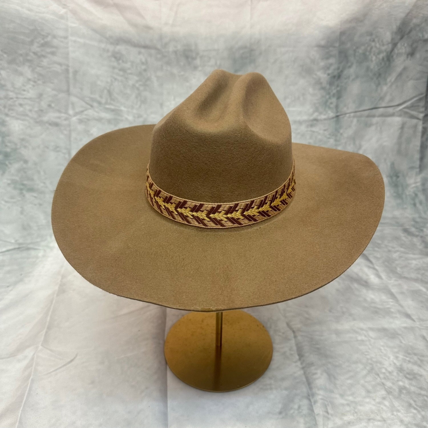 AUSTRIAN WOOLVINTAGE CATTLEMAN HAT WITH JAQUARD TAPE