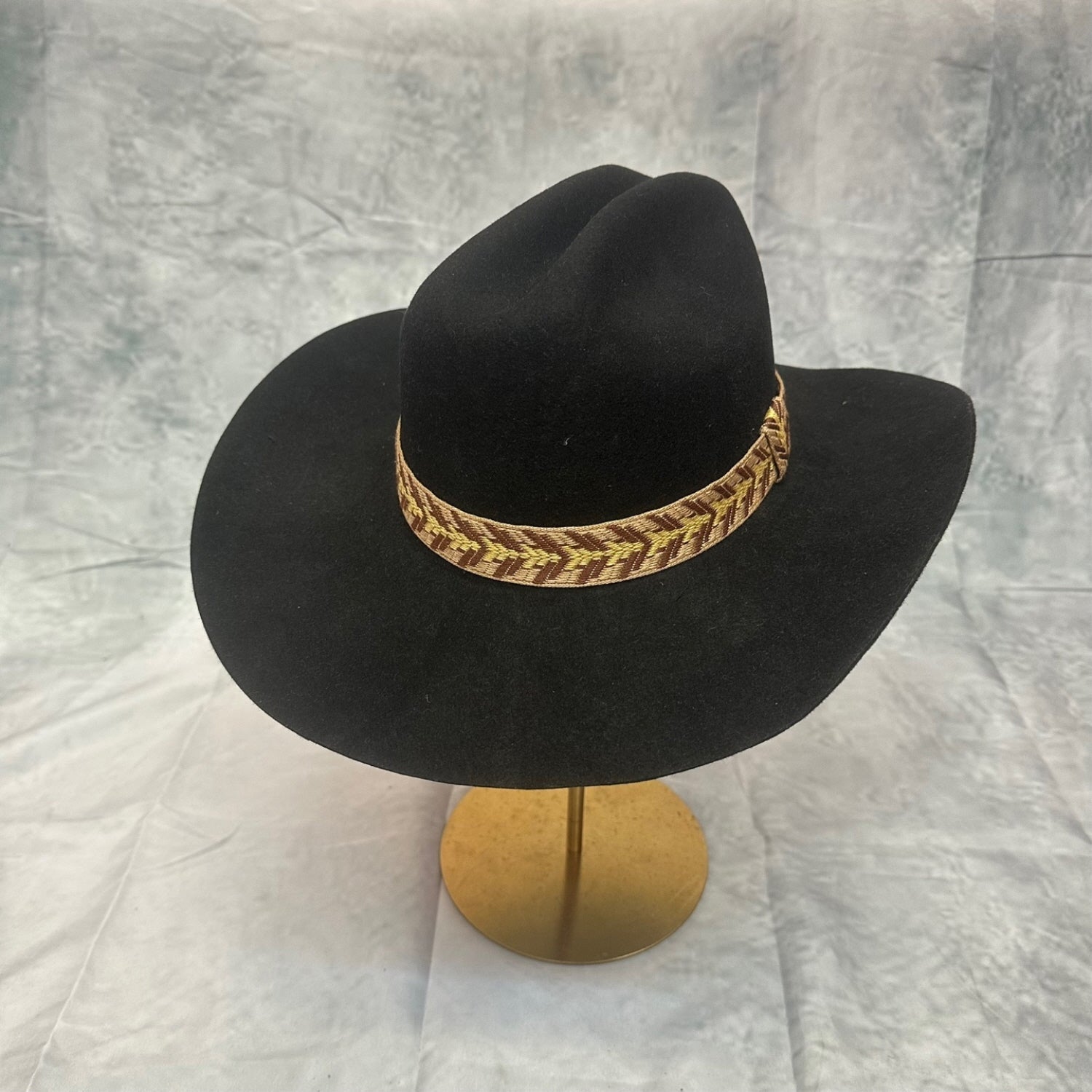 AUSTRIAN WOOLVINTAGE CATTLEMAN HAT WITH JAQUARD TAPE