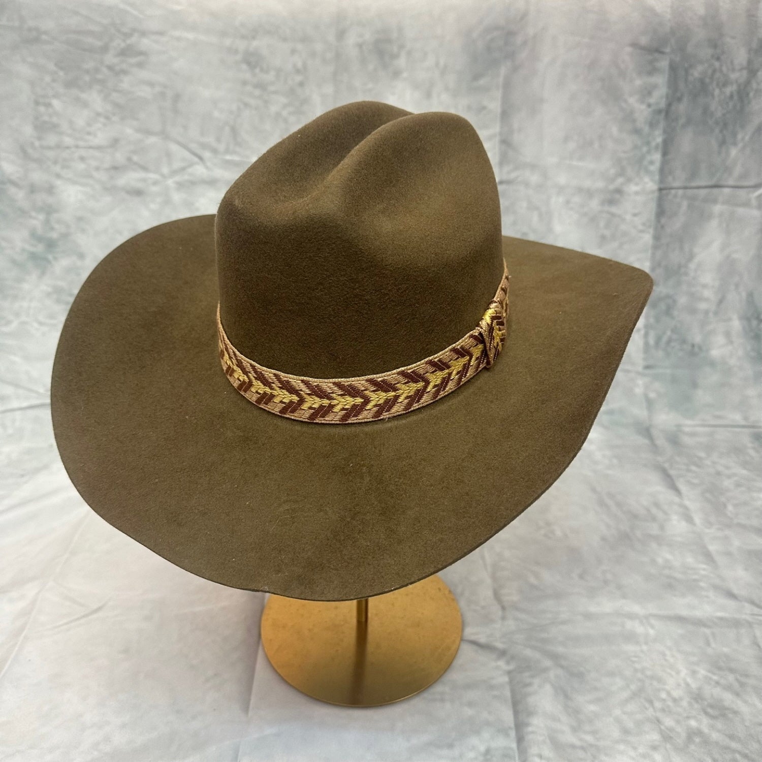AUSTRIAN WOOLVINTAGE CATTLEMAN HAT WITH JAQUARD TAPE