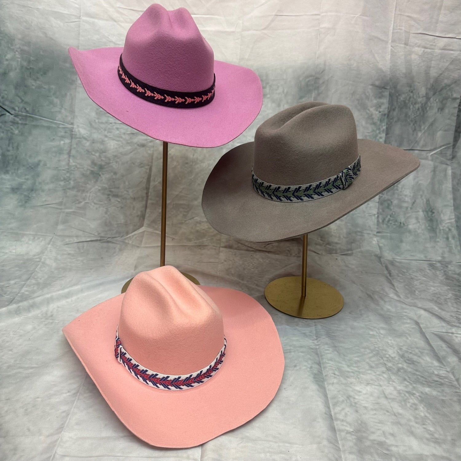 AUSTRIAN WOOLVINTAGE CATTLEMAN HAT WITH JAQUARD TAPE