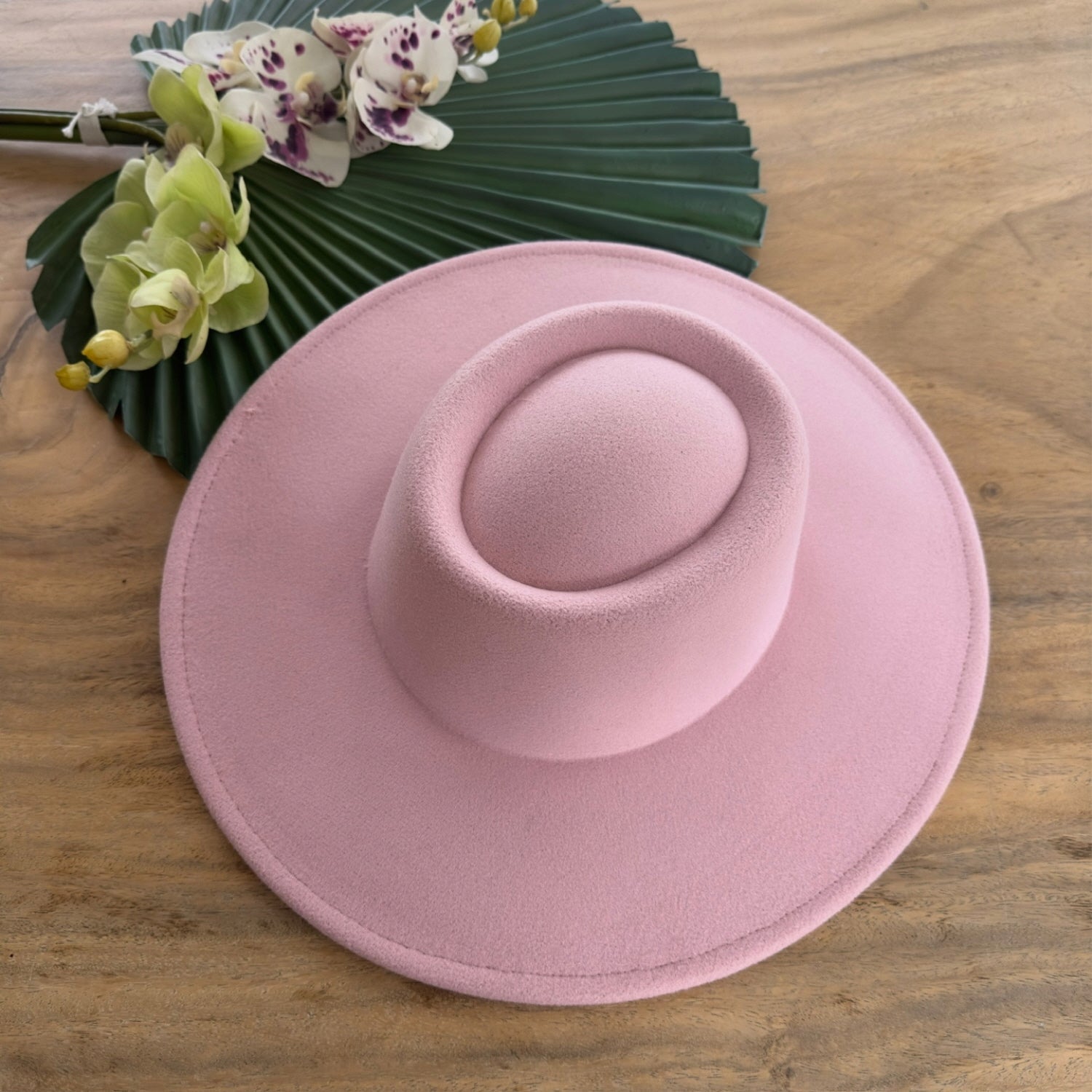 VEGAN FELT BOATER HAT
