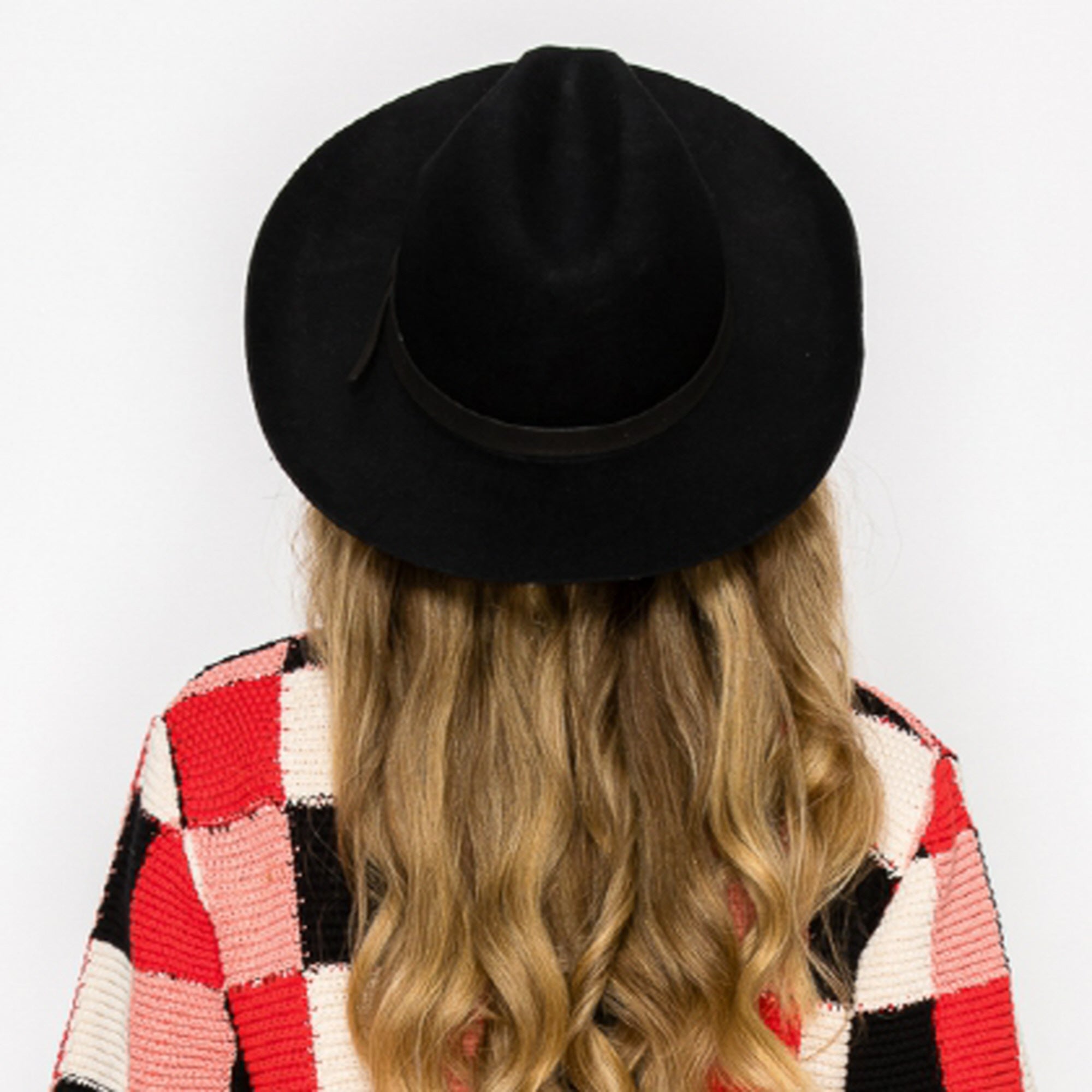 WOOL PENCIL BRIM HAT-BLACK