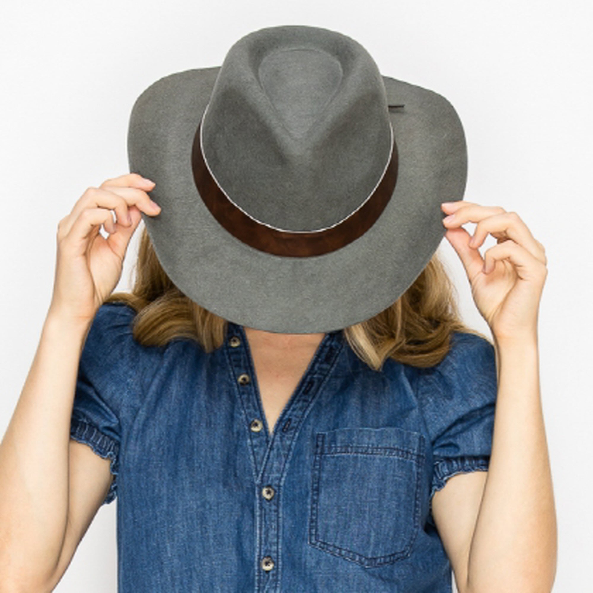 COWBOY WOOL HAT WIH LEATHER BELT