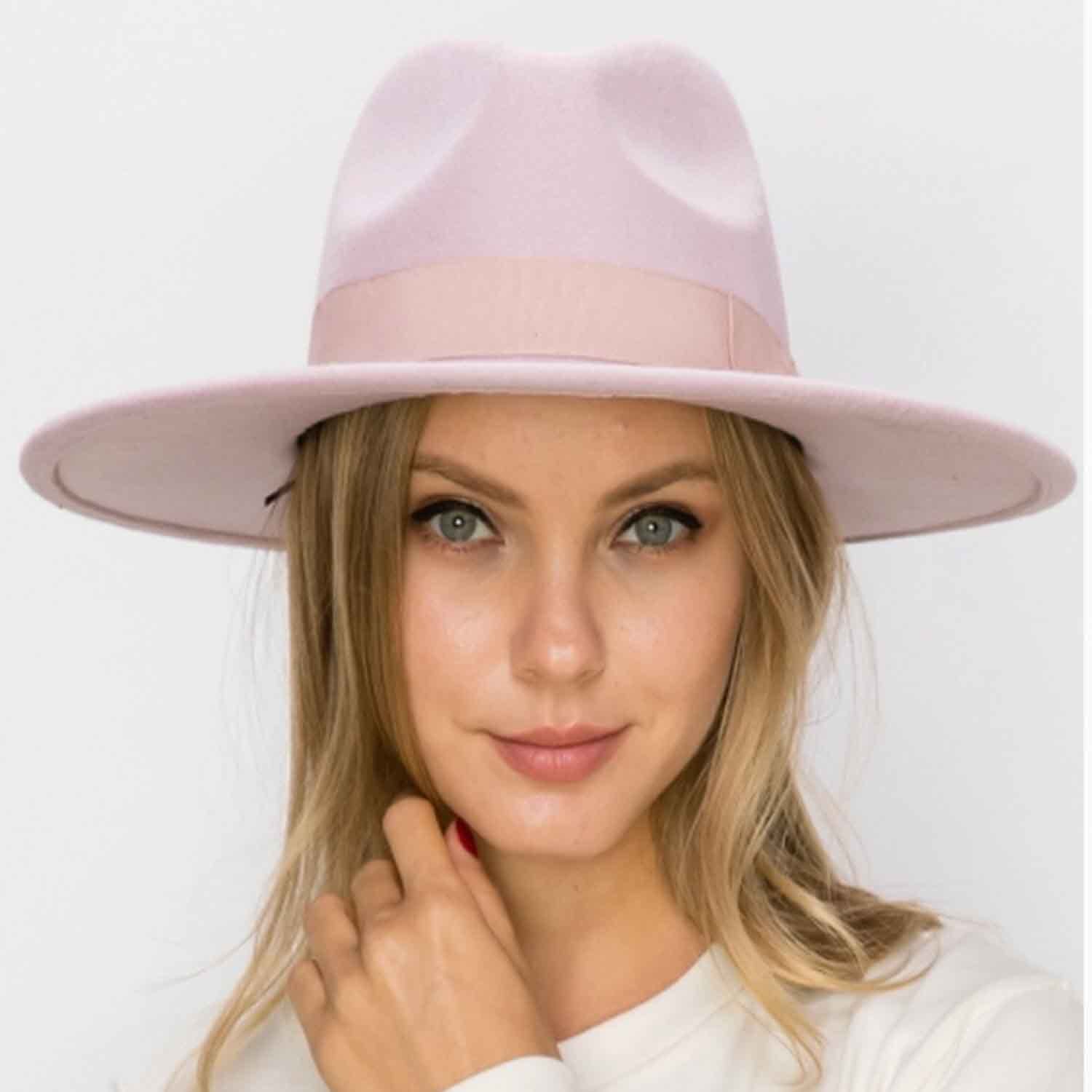VEGAN FELT FEDORA W/ BOW