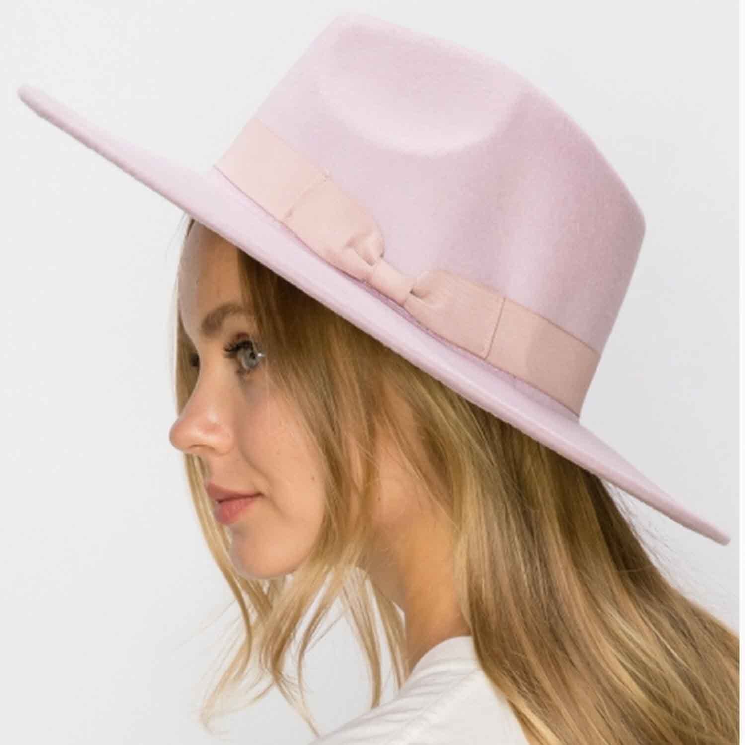 VEGAN FELT FEDORA W/ BOW