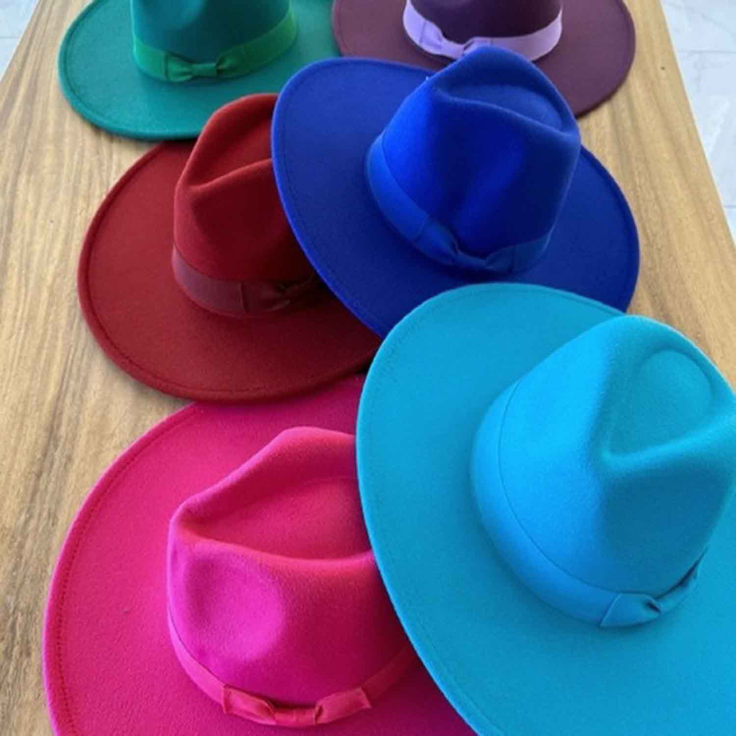 VEGAN FELT FEDORA W/ BOW