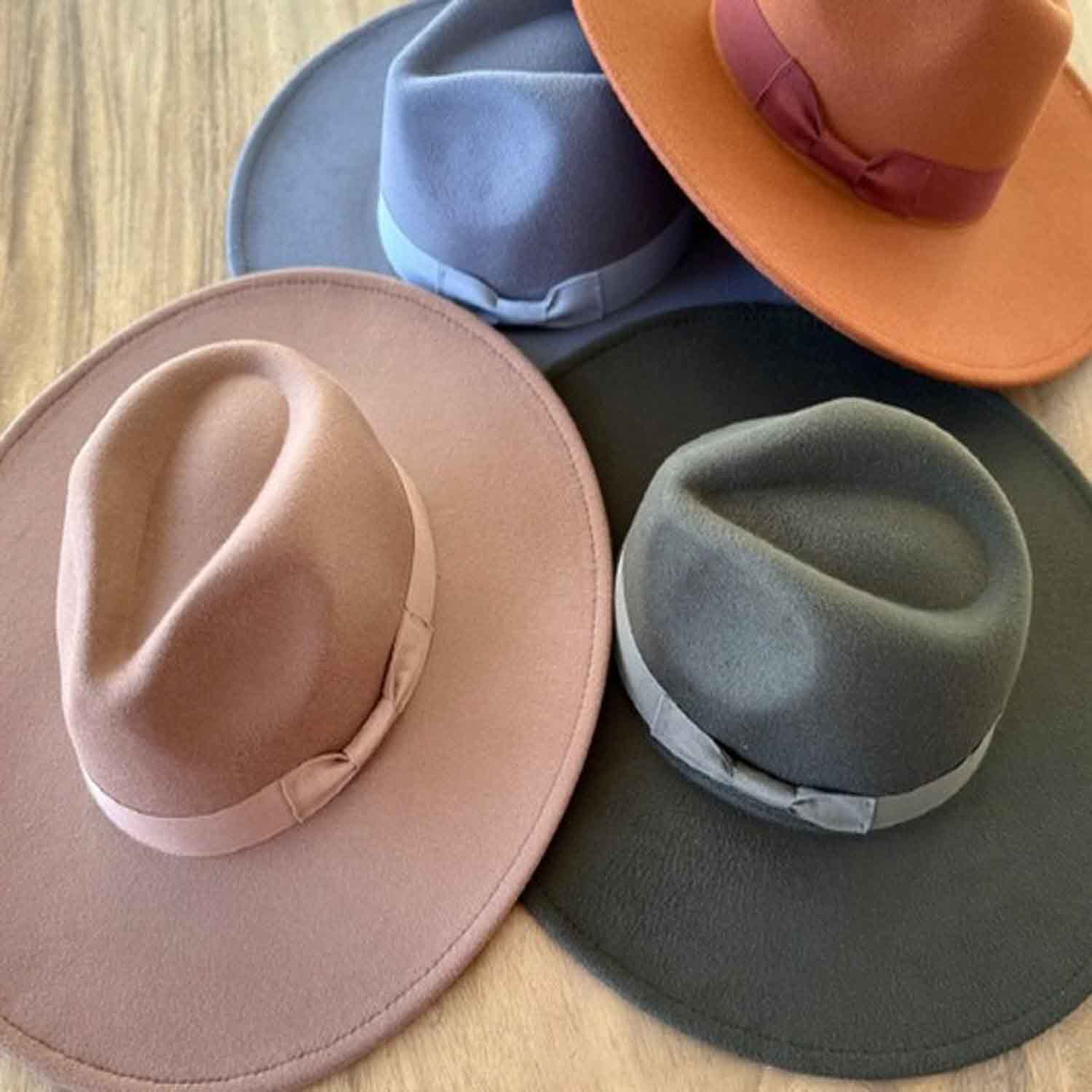 VEGAN FELT FEDORA W/ BOW