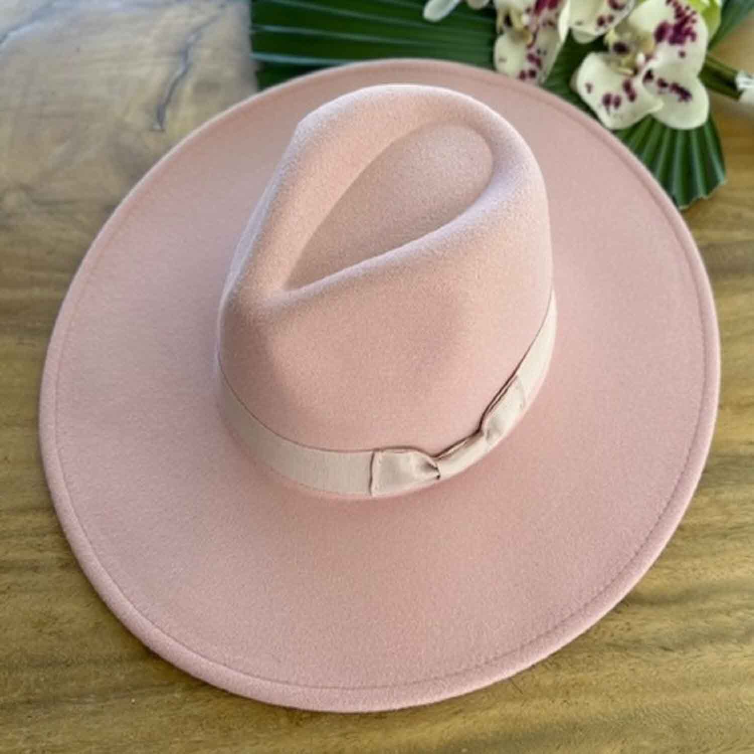 VEGAN FELT FEDORA W/ BOW