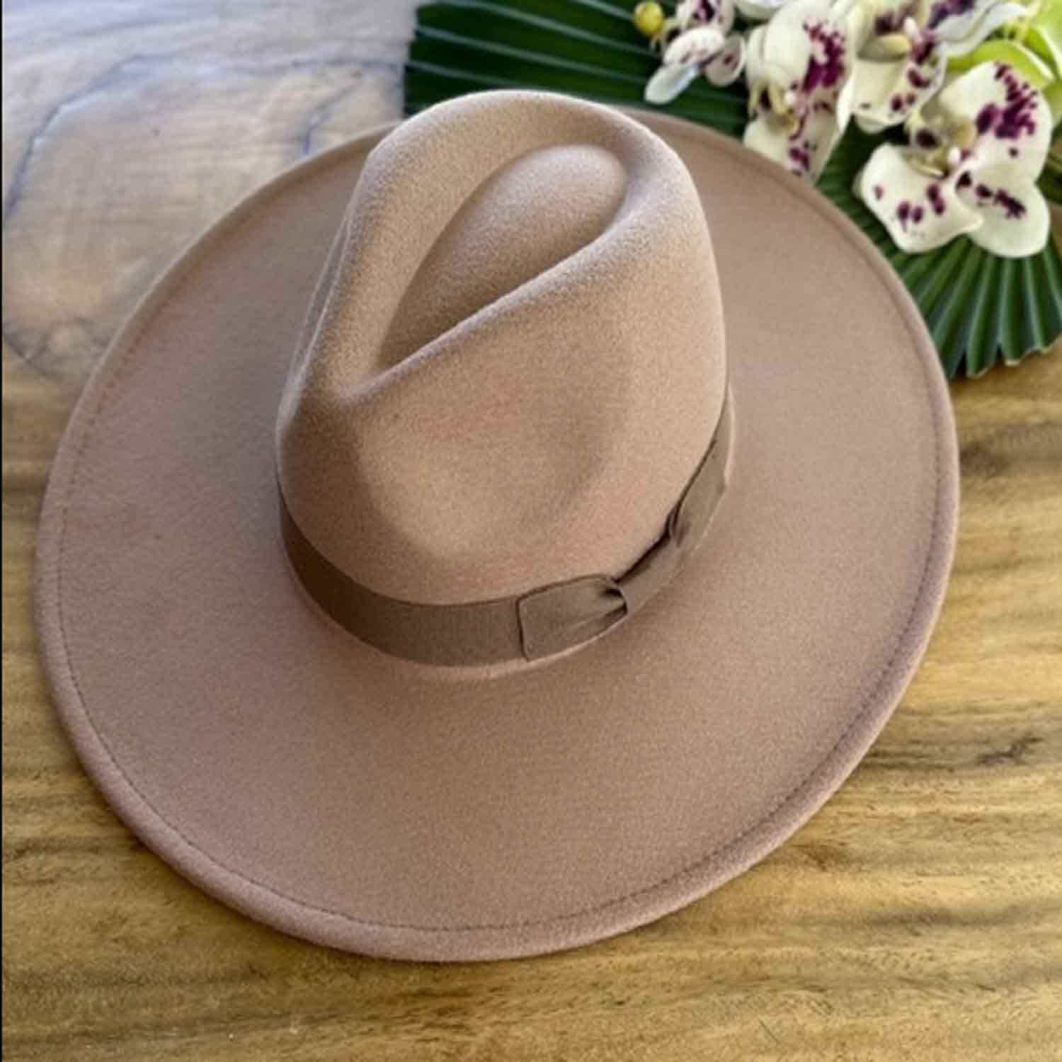VEGAN FELT FEDORA W/ BOW