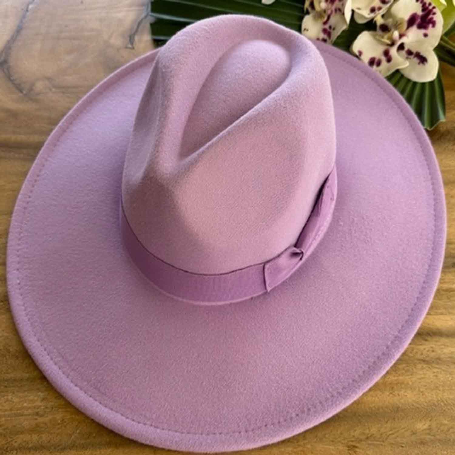 VEGAN FELT FEDORA W/ BOW