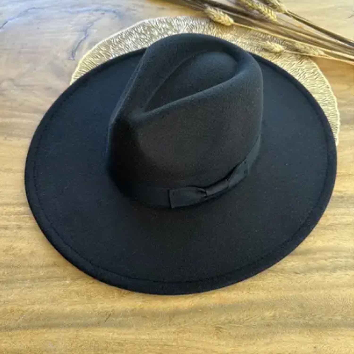 VEGAN FELT FEDORA W/ BOW