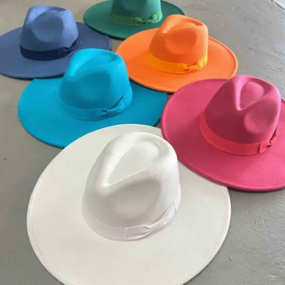 VEGAN FELT FEDORA W/ BOW