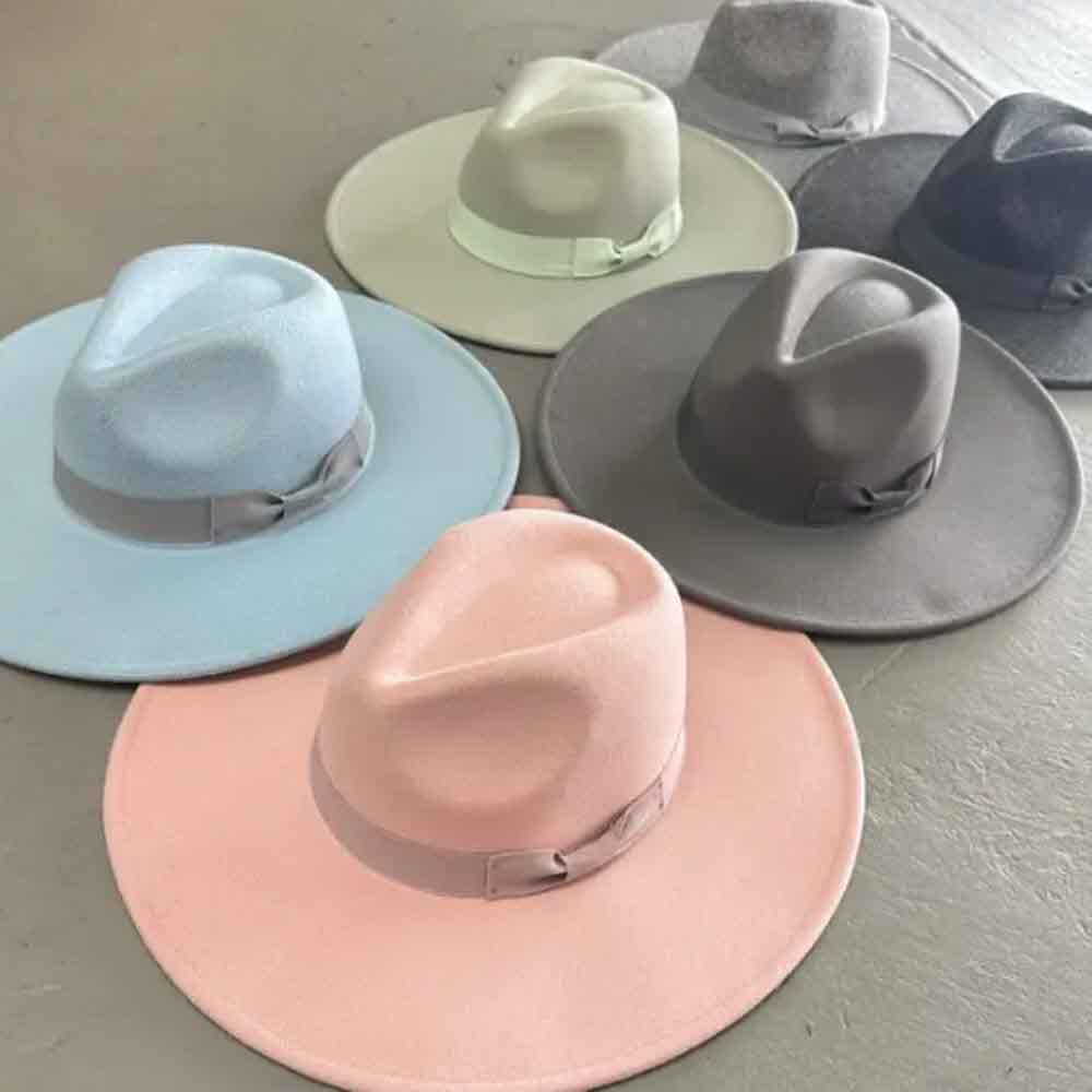 VEGAN FELT FEDORA W/ BOW