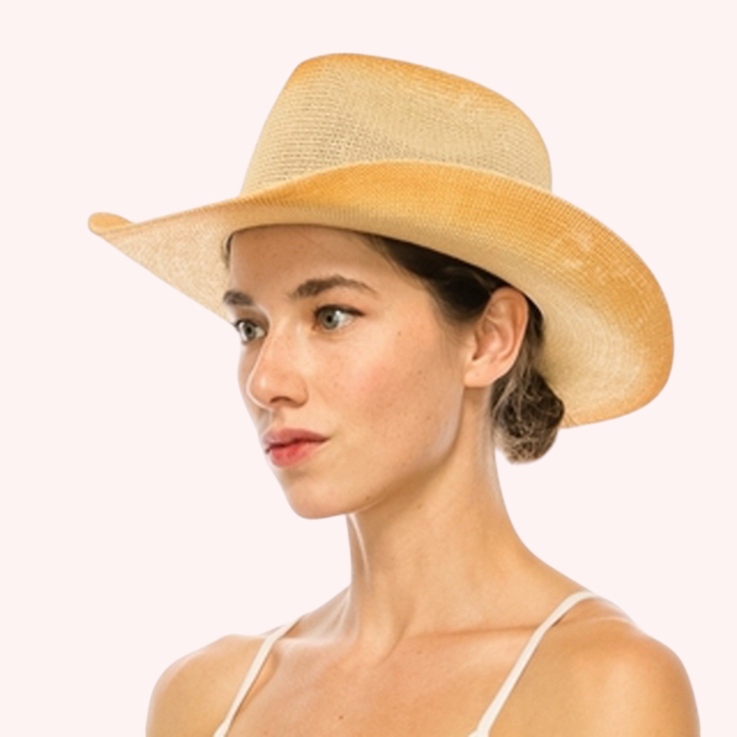 Starched Straw Cowboy Hat