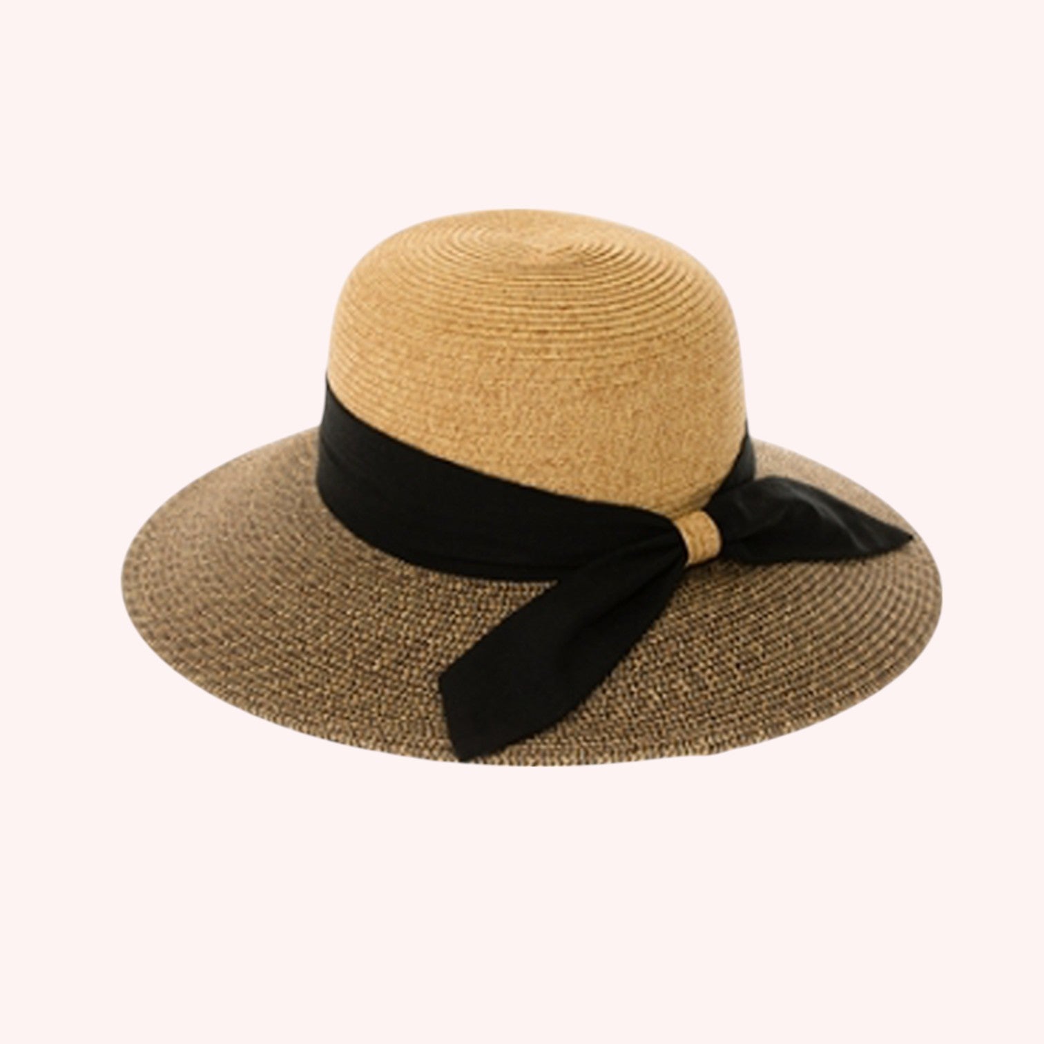 Two-tone Heather Sun Hat w/ Sash