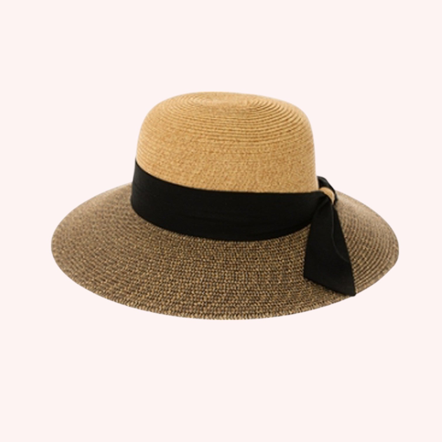 Two-tone Heather Sun Hat w/ Sash