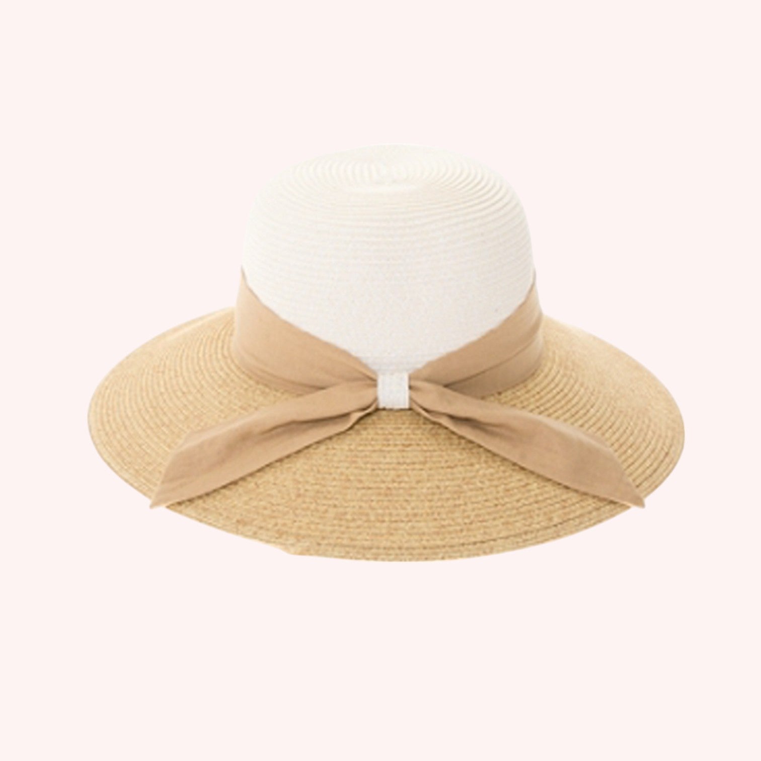 Two-tone Heather Sun Hat w/ Sash