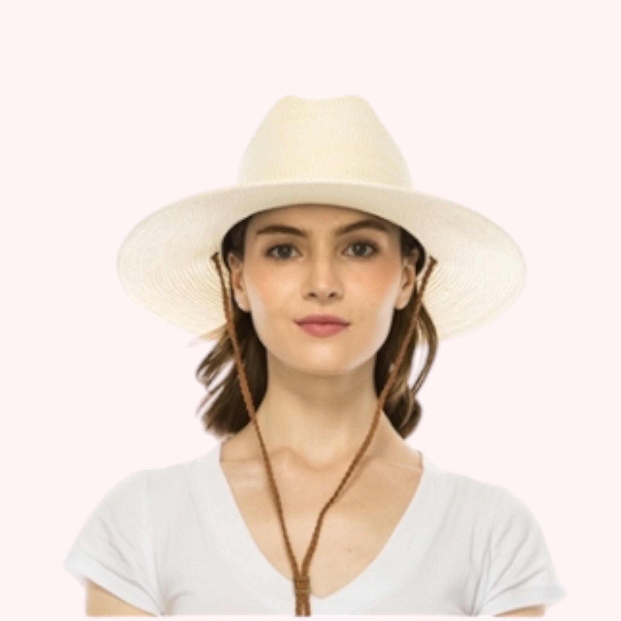 Packable Straw Cowboy Hat w/ Tassel Cord