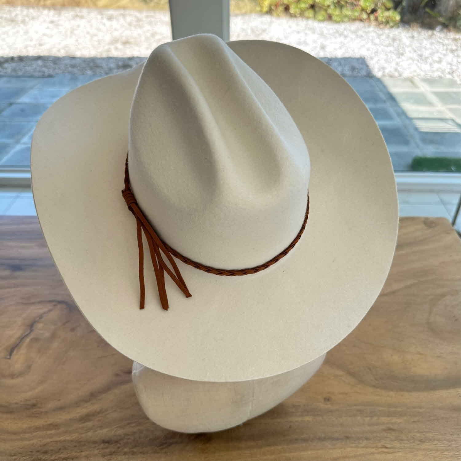 WOOL CATTLEMAN COWBOY WESTERN HAT W/ SUEDE BELT (Copy)