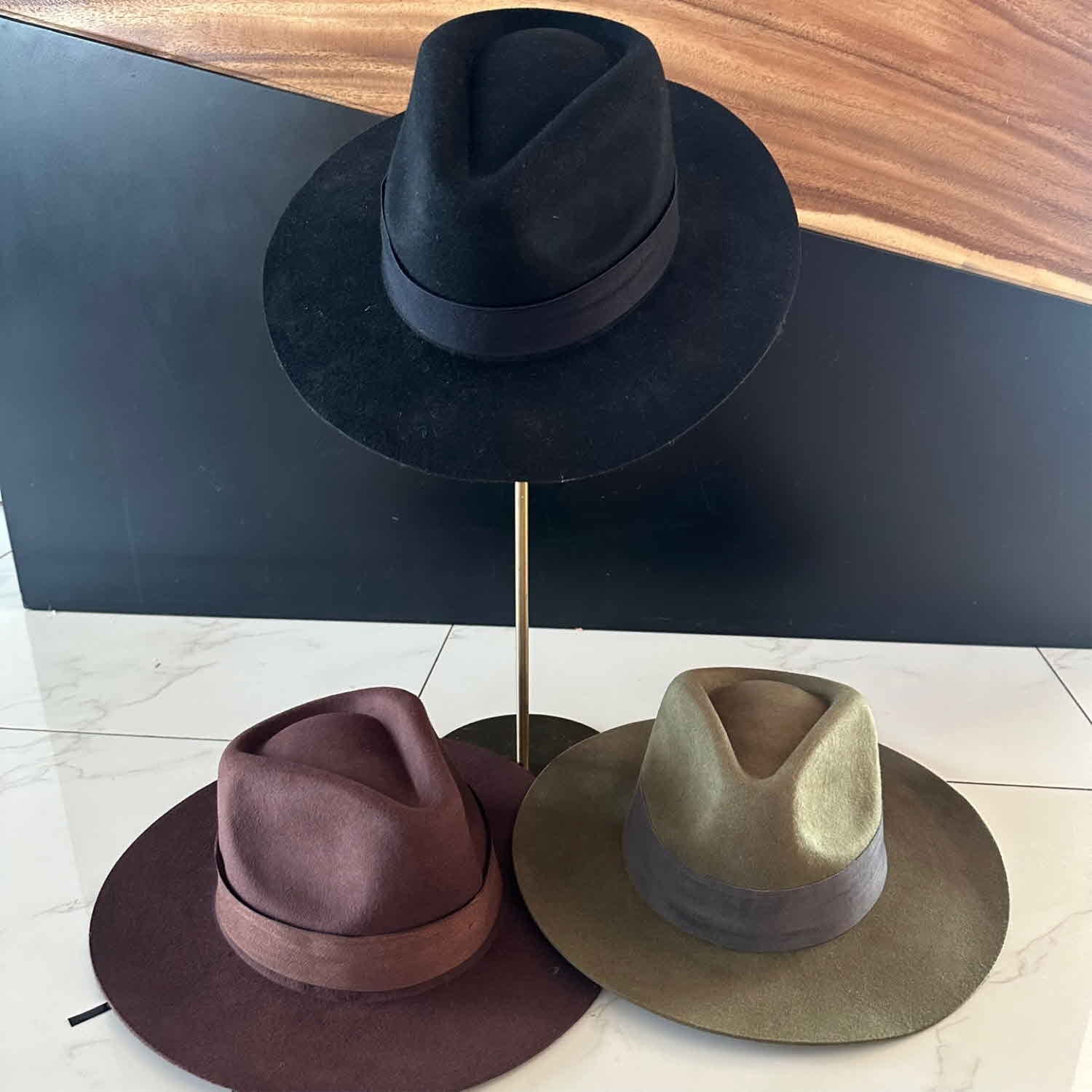 WOOL RANCHER HAT WITH VELVET BAND