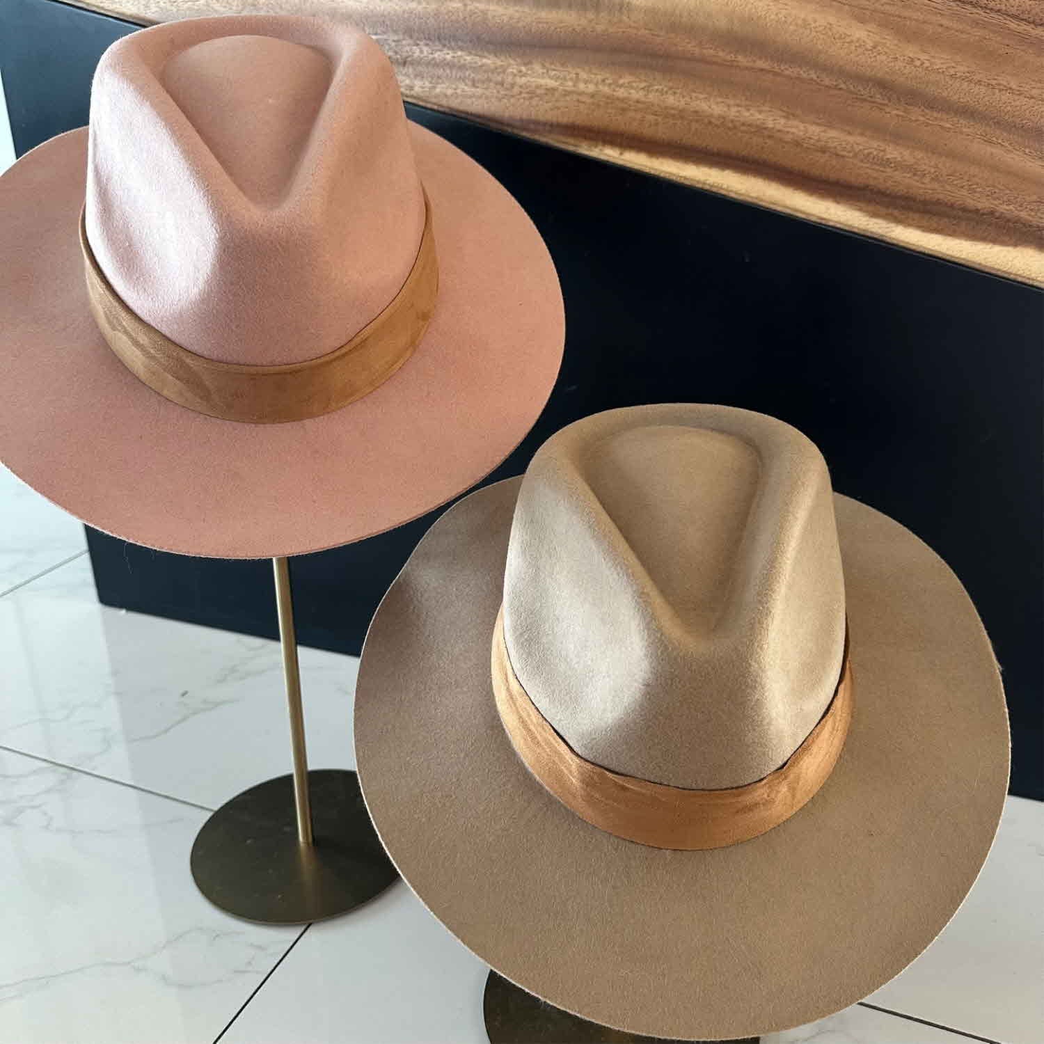 WOOL RANCHER HAT WITH VELVET BAND