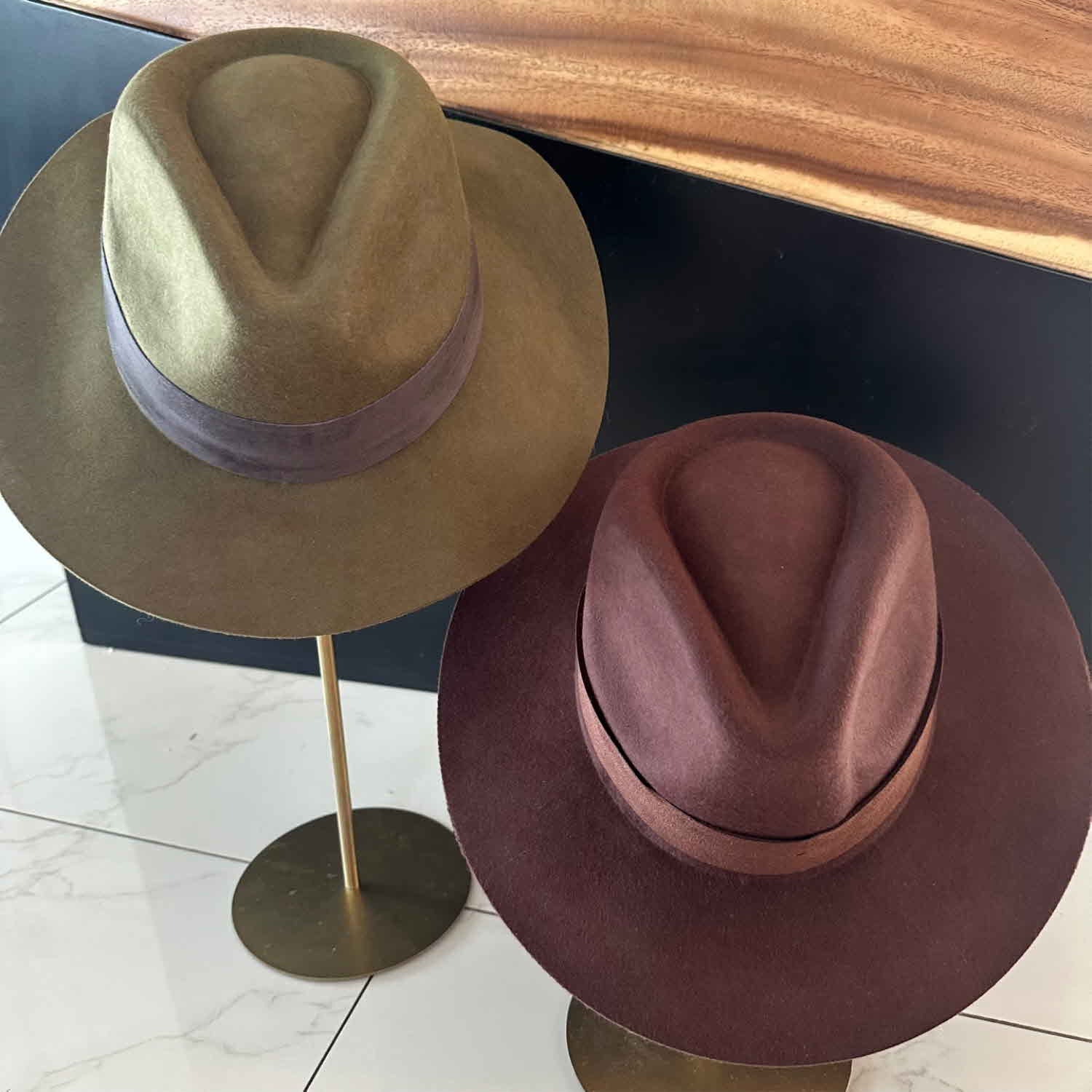 WOOL RANCHER HAT WITH VELVET BAND