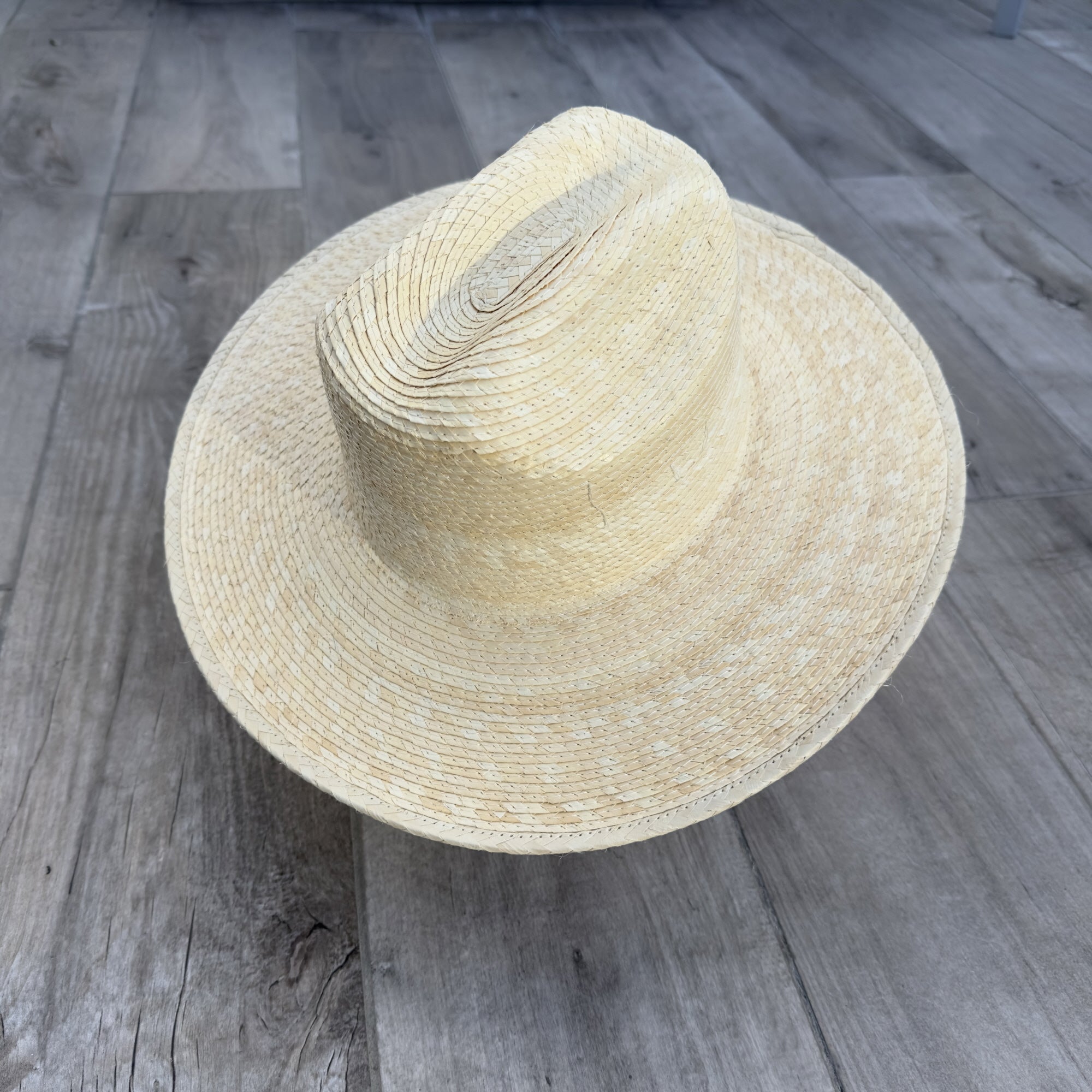 Palm Leaf Western Hat with Flat Brim