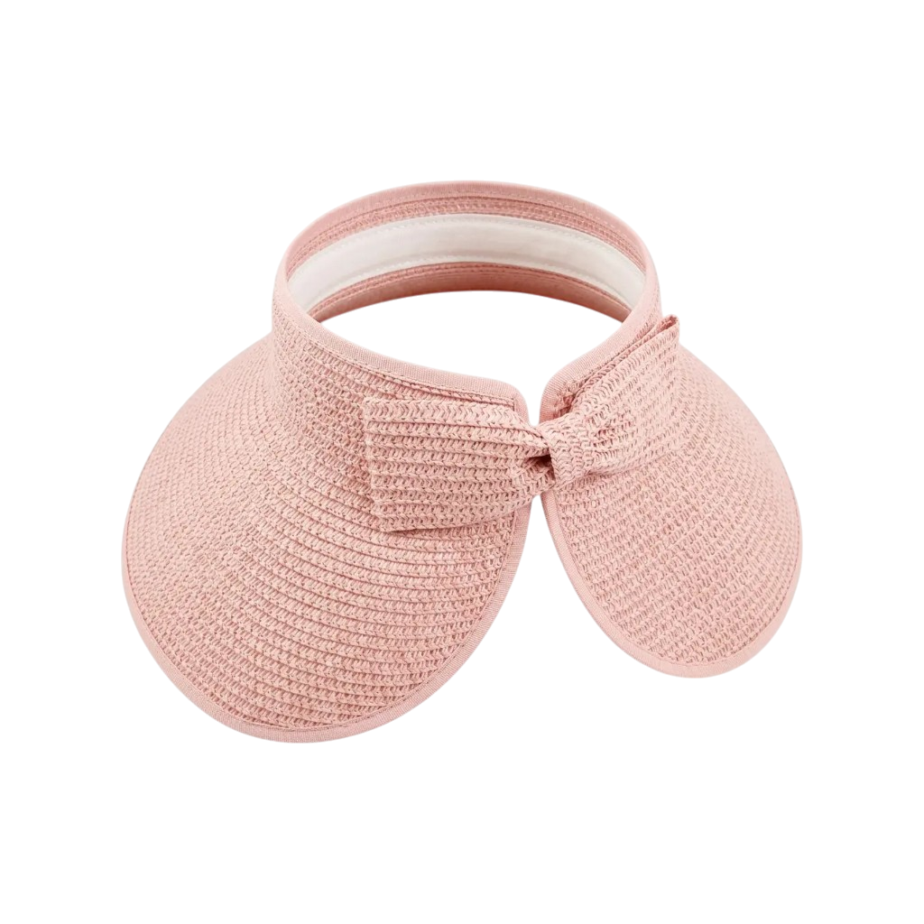 Packable Wide Brim Straw Sun Visor