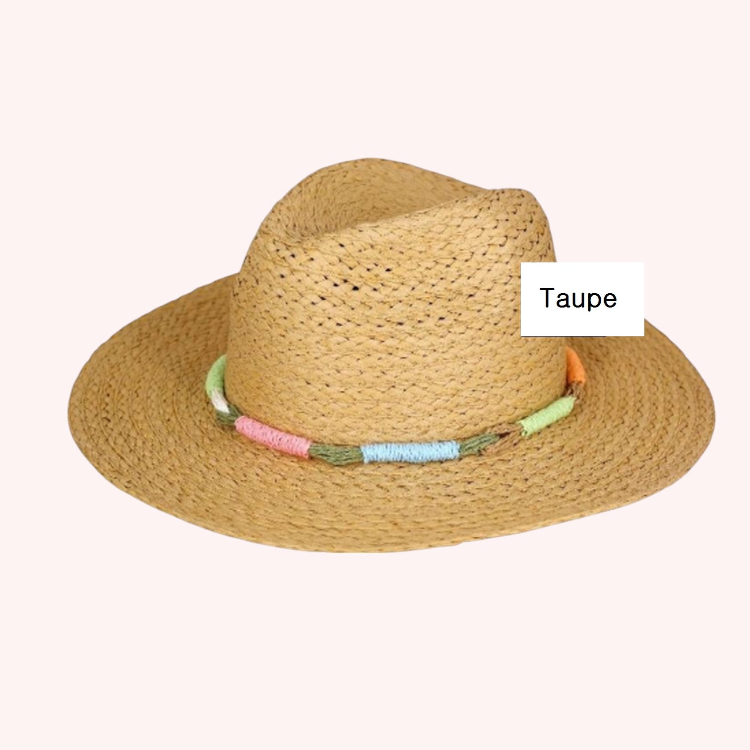 MULTI COLOR STRAW BAND STRAW HAT