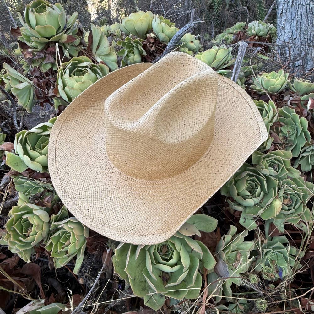 Handwoven Toyo Straw Cowboy Hat – Shapeable Western Hat