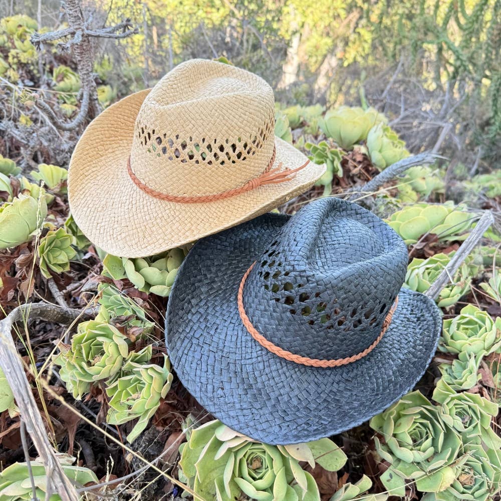 Braided Band Vented Straw Cowboy Hat – Western Hat