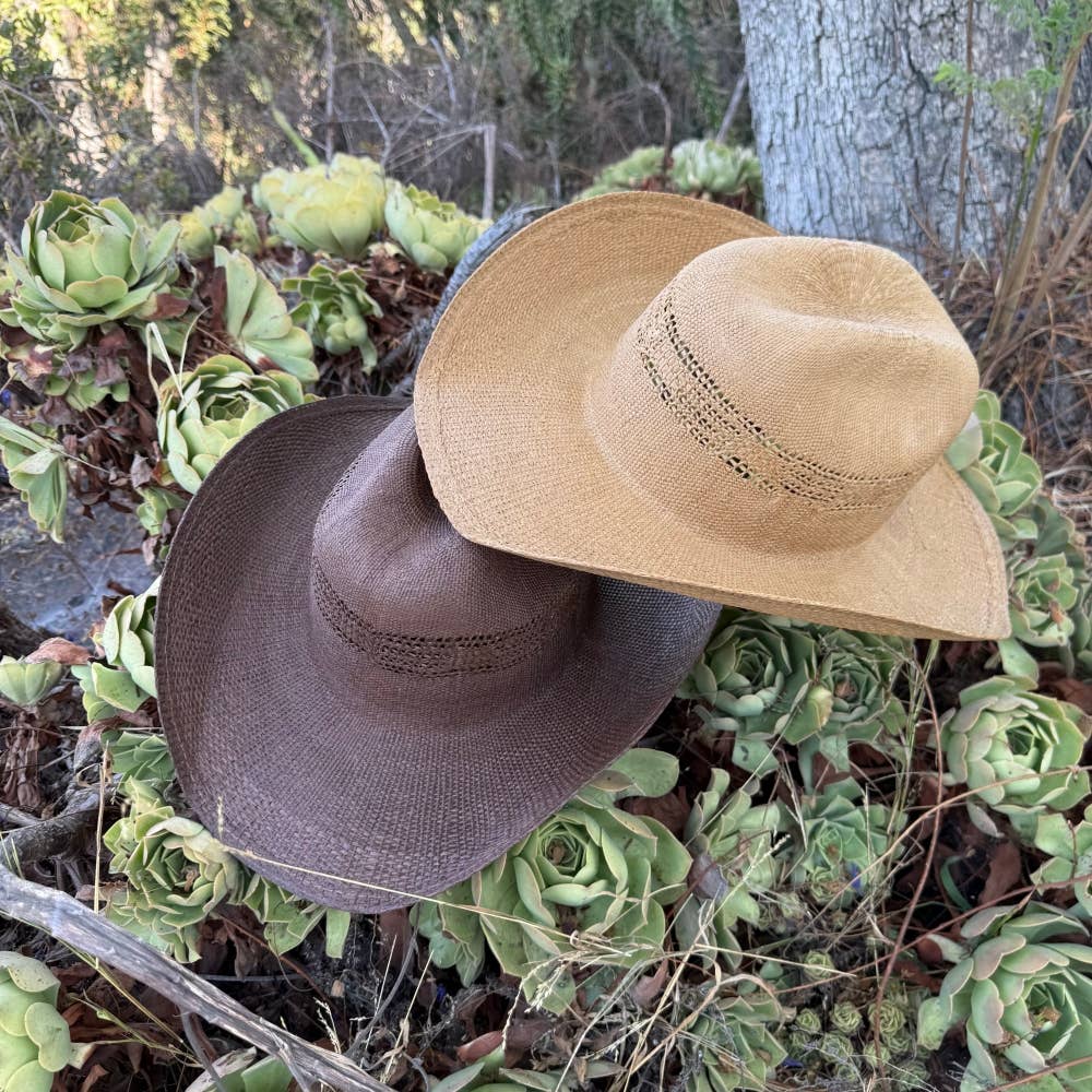 Woven Straw Vented Cowboy Hat – Shapeable Western Hat