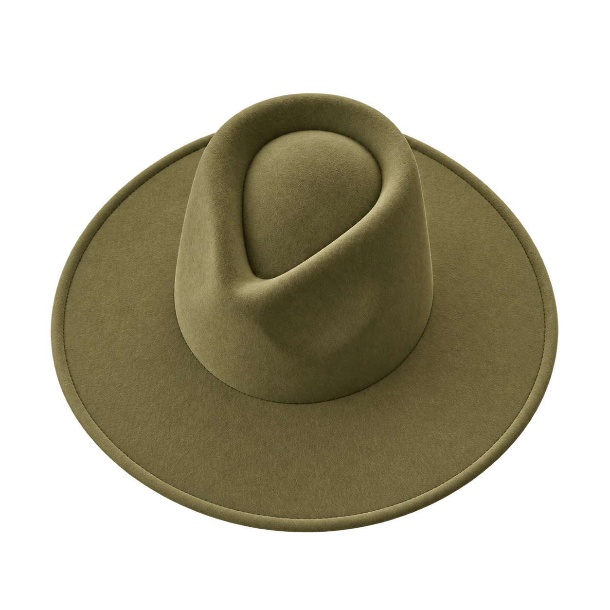 Vegan Felt Wide Brim Rancher Hat in Faux Felt