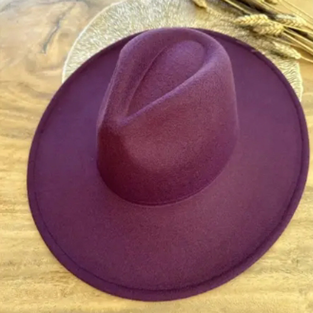 FASHION CLASSIC WIDE BRIM VEGAN FELT FEDORA