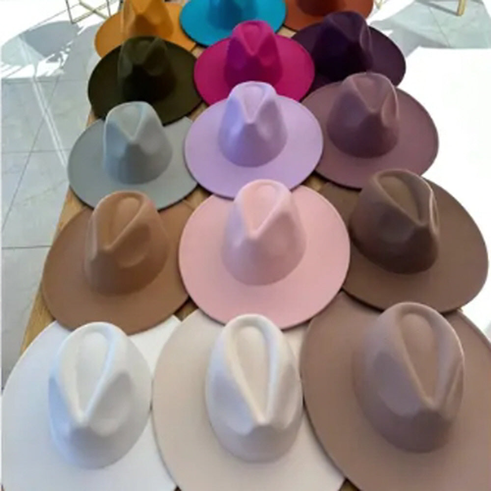 FASHION CLASSIC WIDE BRIM VEGAN FELT FEDORA